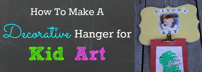 Make a decorative hanger for kid art 7