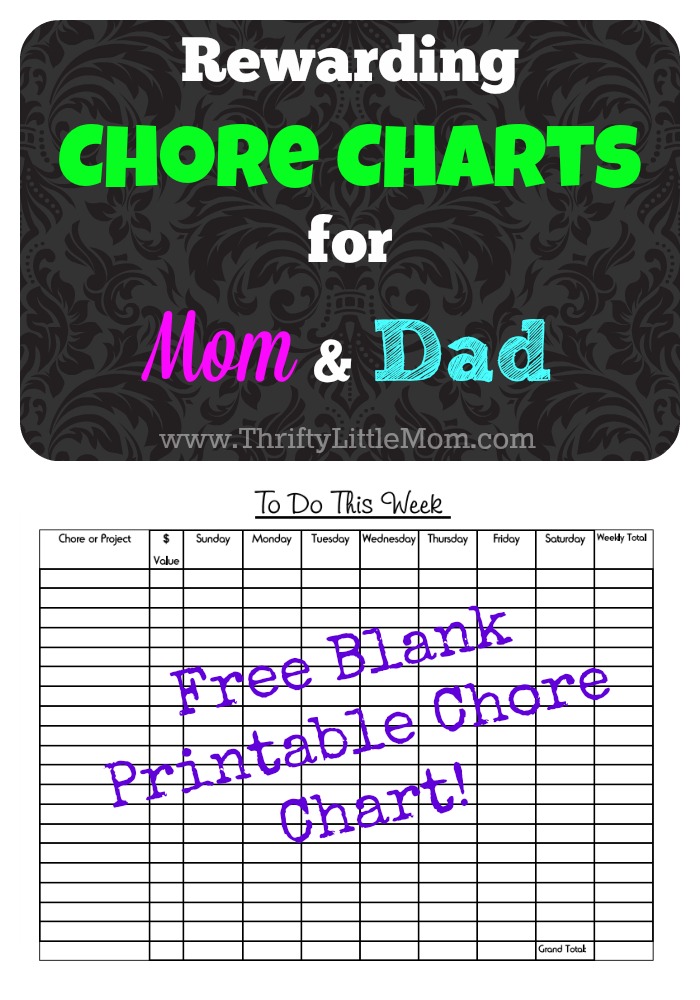 Free Printable Chore Chart Template For Adults