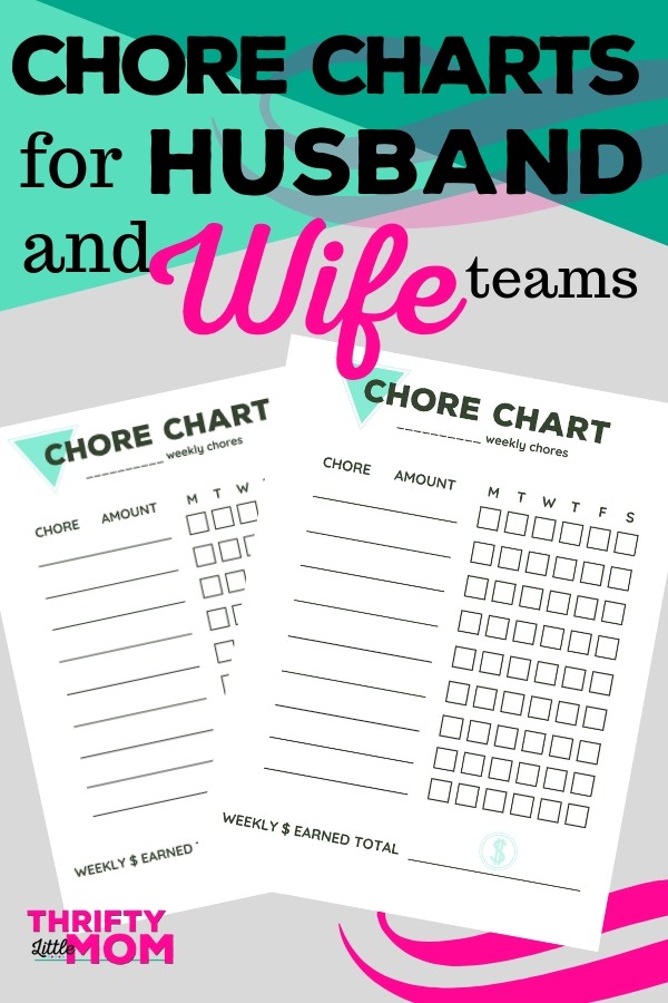 Adult Chore Charts for Husbands & Wives » Thrifty Little Mom
