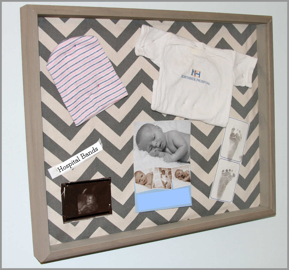 Baby Shadow Box for Keepsakes Step by Step Tutorial