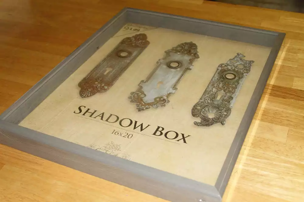 Empty baby shadow box frame