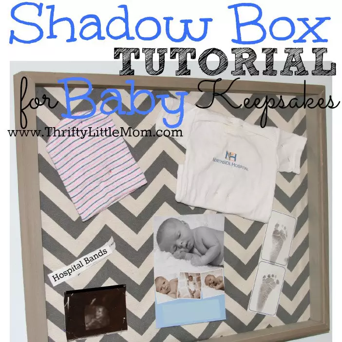 Shadow Box Tutorial for your baby keepsake items