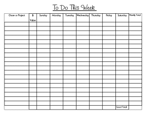 Monthly Chore Chart For Adults