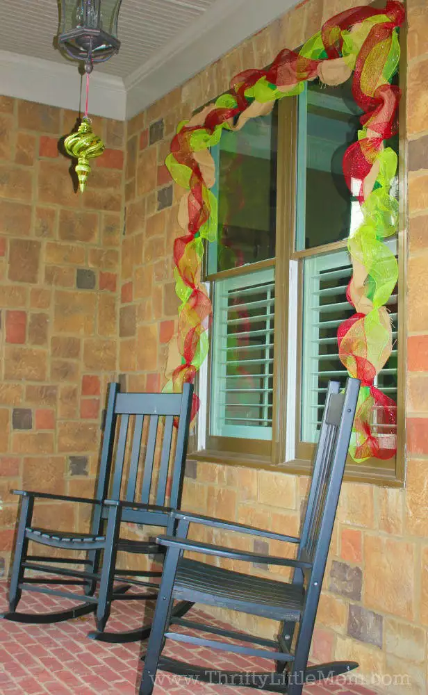 Christmas front porch chairs