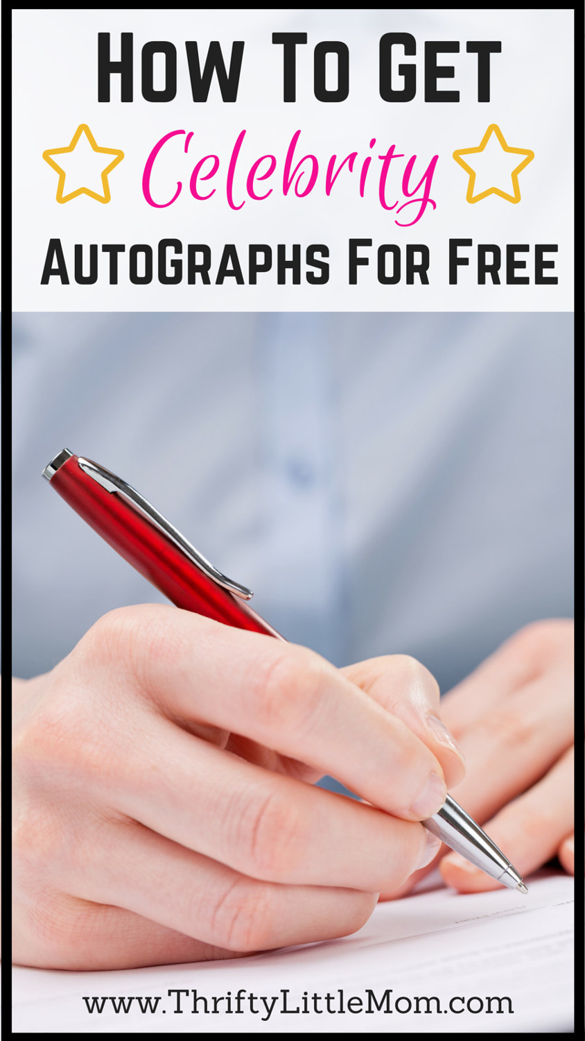 How to Get Celebrity Autographs For Free » Thrifty Little Mom