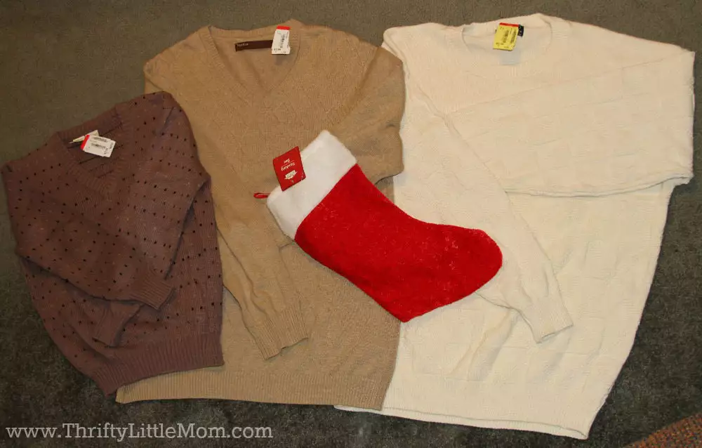 Make Your Own Sweater Stocking Supplies