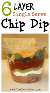6 Layer Single Serve Chip Dip