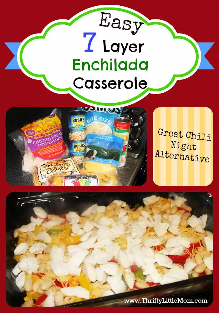 Easy 7 Layer Enchilada Casserole