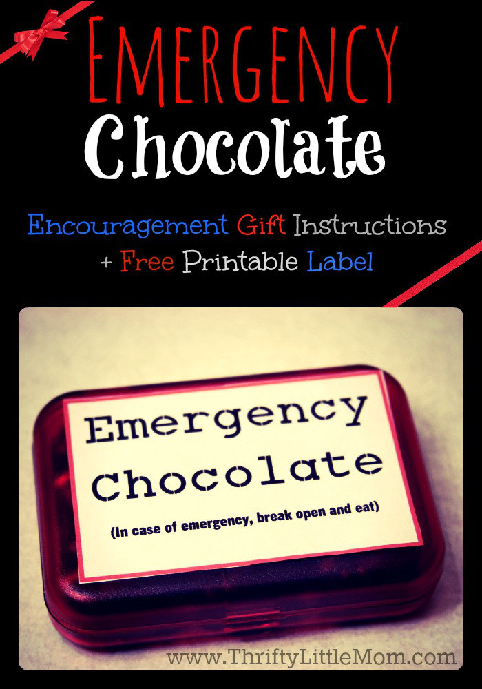 DIY Emergency Chocolate Kit Gift » Thrifty Little Mom