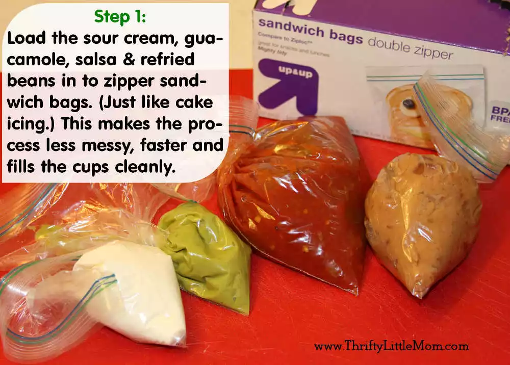 Step 1- Chip Dip Cups