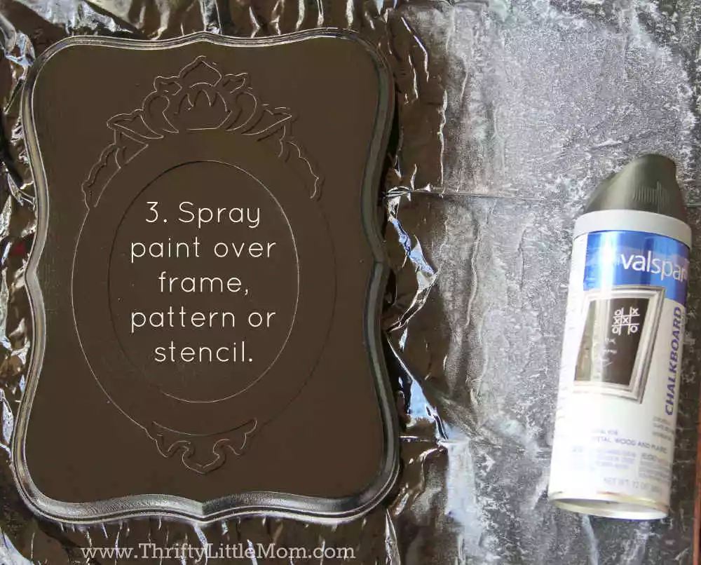 4. Spray Paint Over Stencil