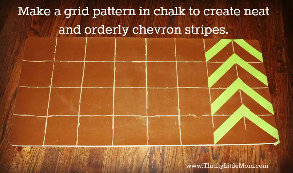 Grid Pattern for Chevron Stripe Kitchen Mat