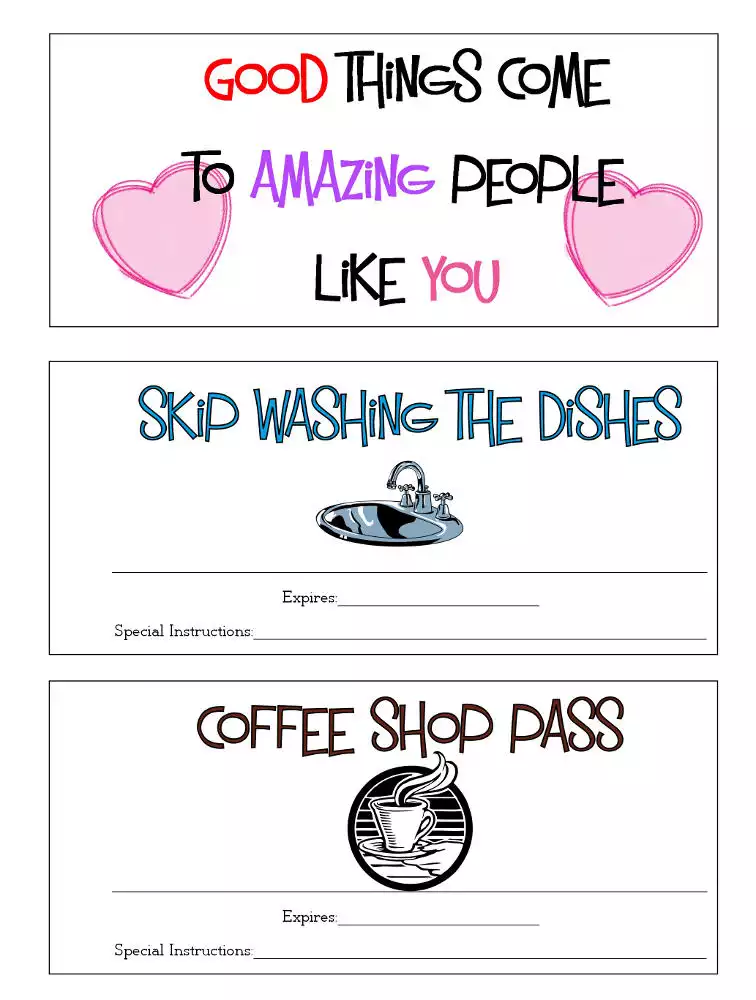 Valentine Coupons Page 1