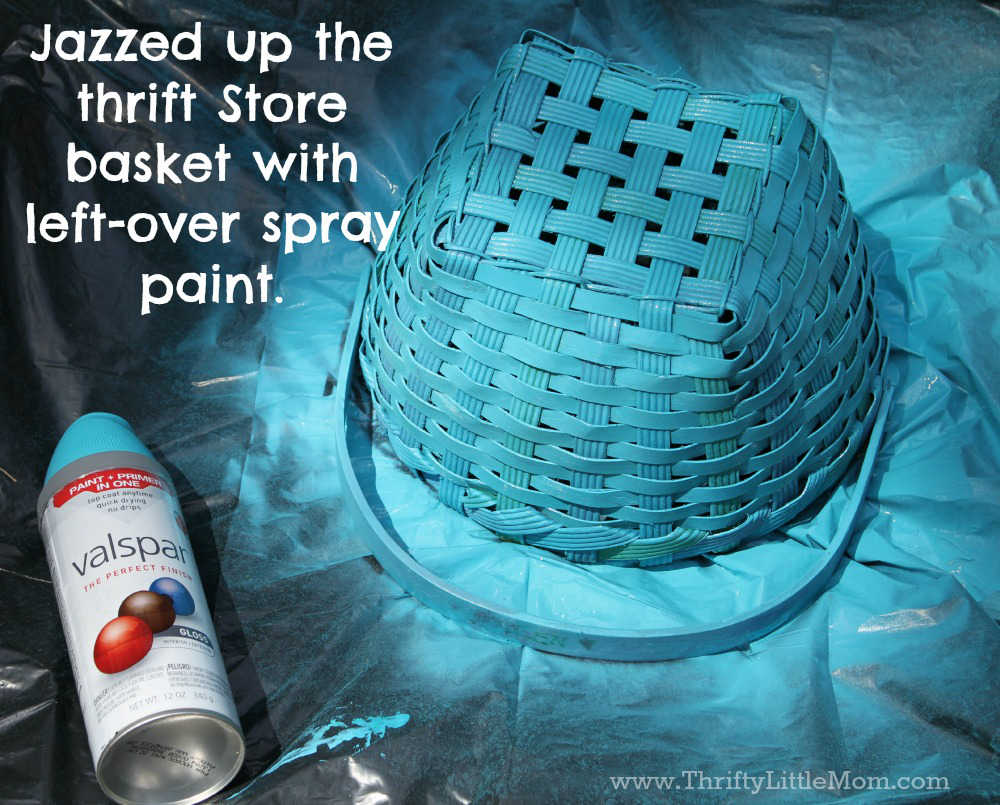 Jazzed Up Thrift Store Basket With Spray Paint
