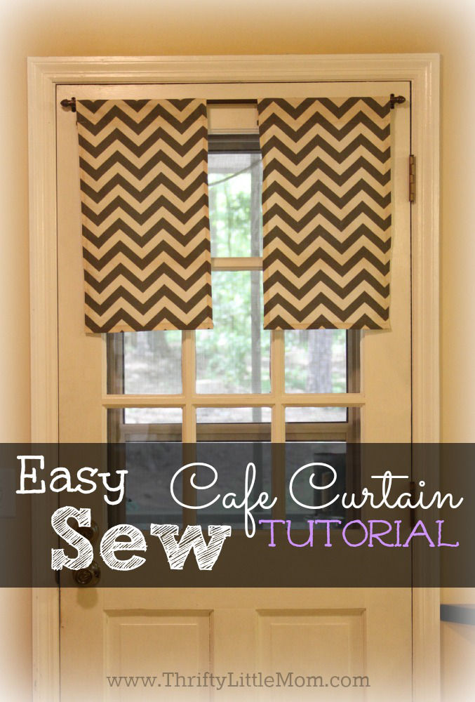 Easy Sew Kitchen Cafe Curtains » Thrifty Little Mom