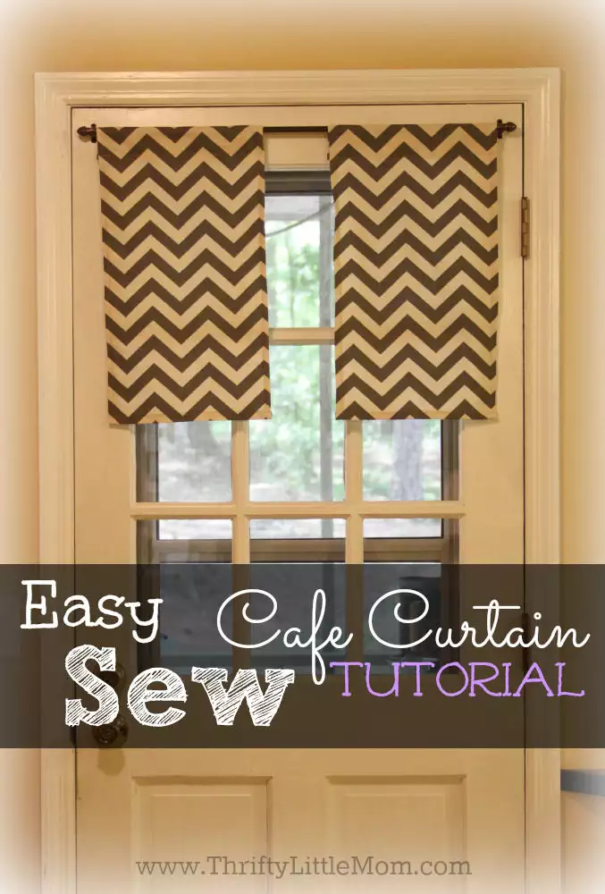 Easy Sew Cafe Curtain Tutorial with step by step directions
