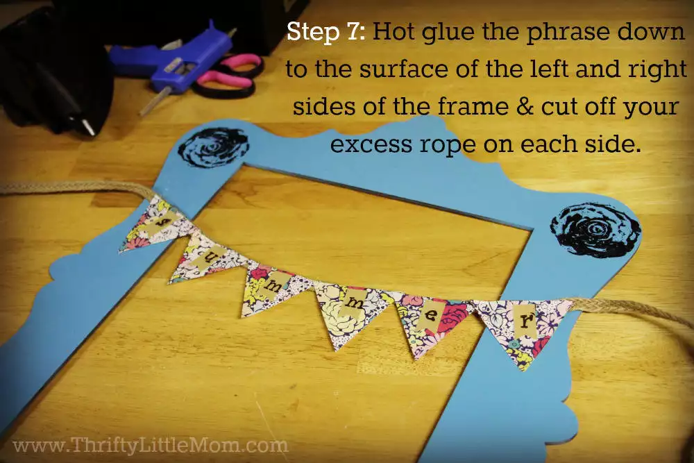 Step 7- How to make a Frame Door Wreath