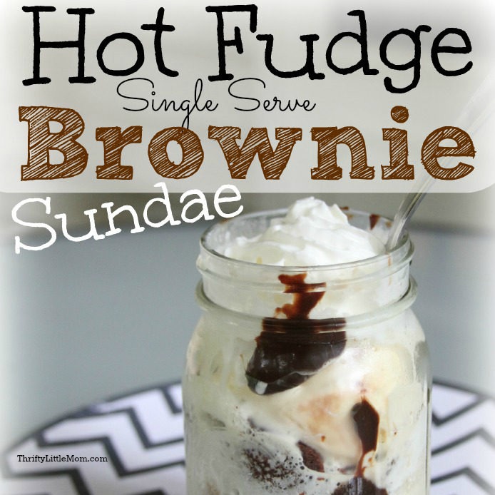 Hot Fudge Single Serve Brownie Sundae