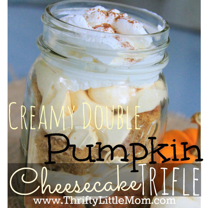 Creamy Double Pumpkin Cheesecake Trifle Square!