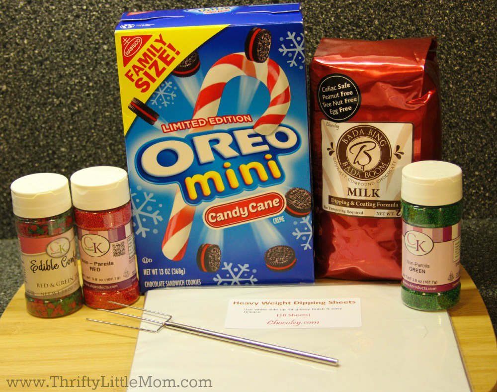 Chocolate Covered Mini Oreo Bites Supply list