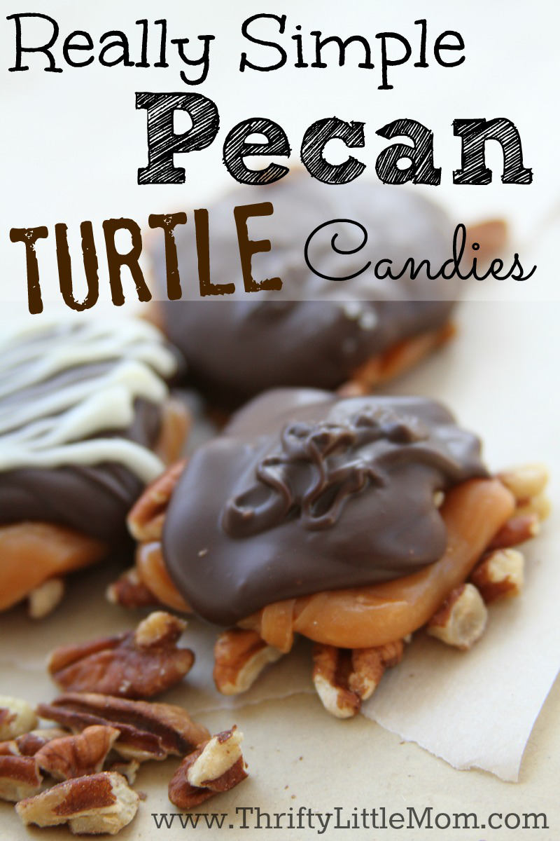 Really Simple Pecan Turtle Candies » Thrifty Little Mom