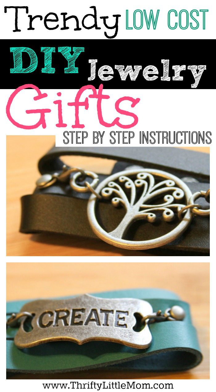 Trendy Low Cost DIY Jewelry Gifts. Step by step instructions to make this trendy $6 gift. Perfect project for crafty and un-crafty people.