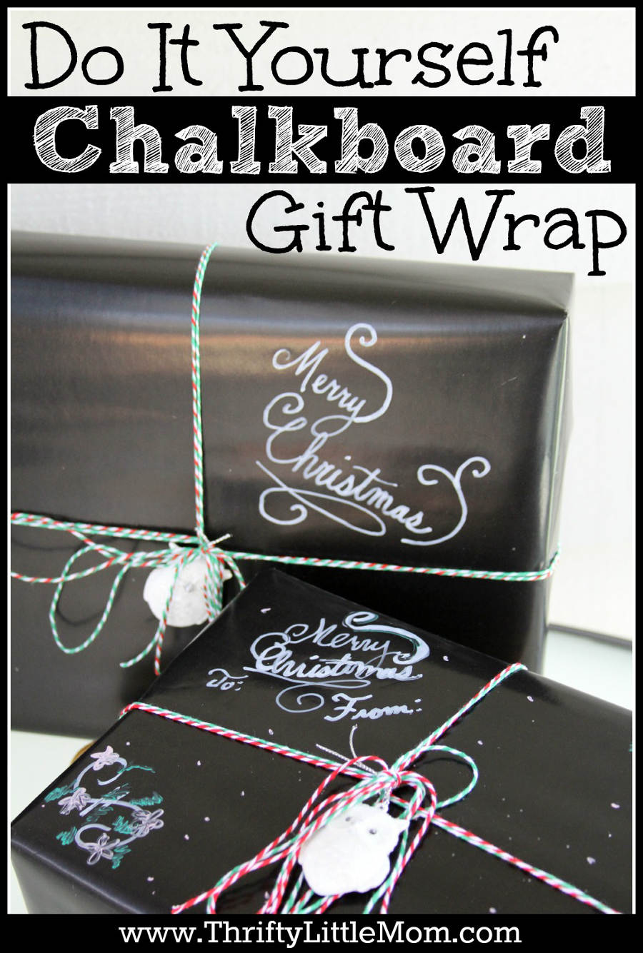 Chalkboard Gift Wrap Tutorial