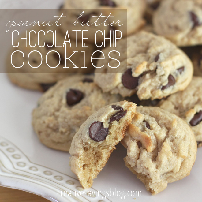 Creative Savings Blog Peanut Butter Chocolate Chip Cookie recipe