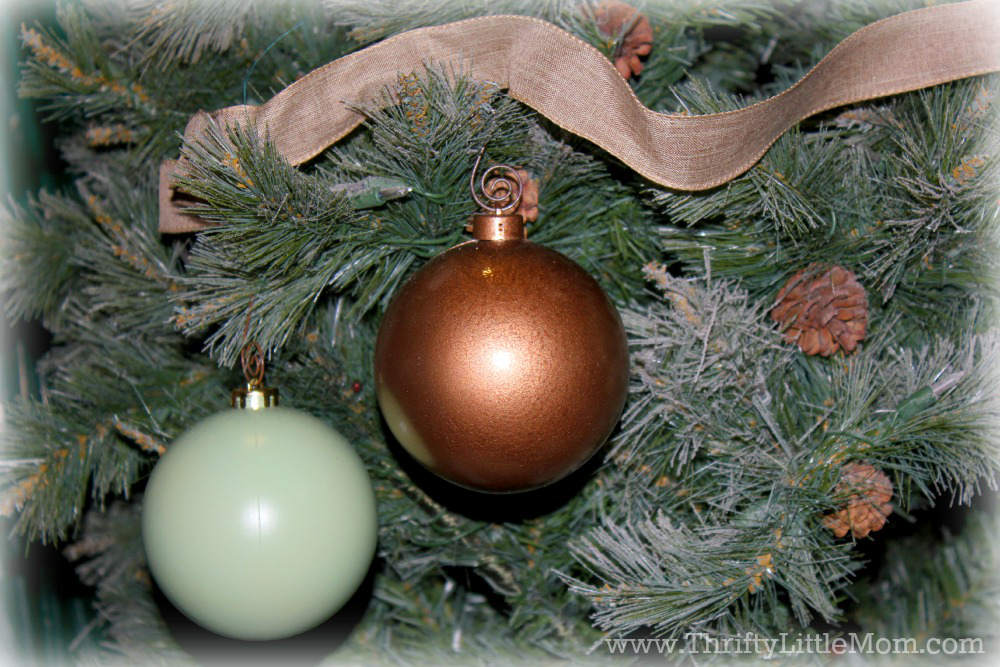 Spray Painted Ornaments for your christmas tree