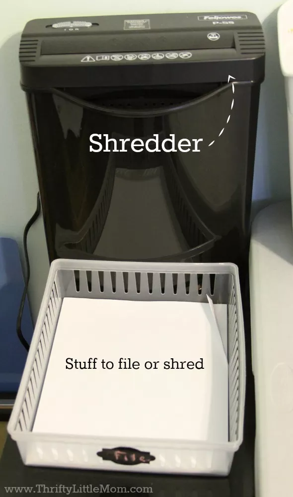 Shredder and File Sorting for Pile Filing System