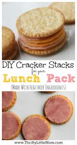 Cracker Stacks For Your Lunch Pack. Make these fun little lunch additions at home for a fraction of the cost of the ones in the packages. Made with more whole ingredients.