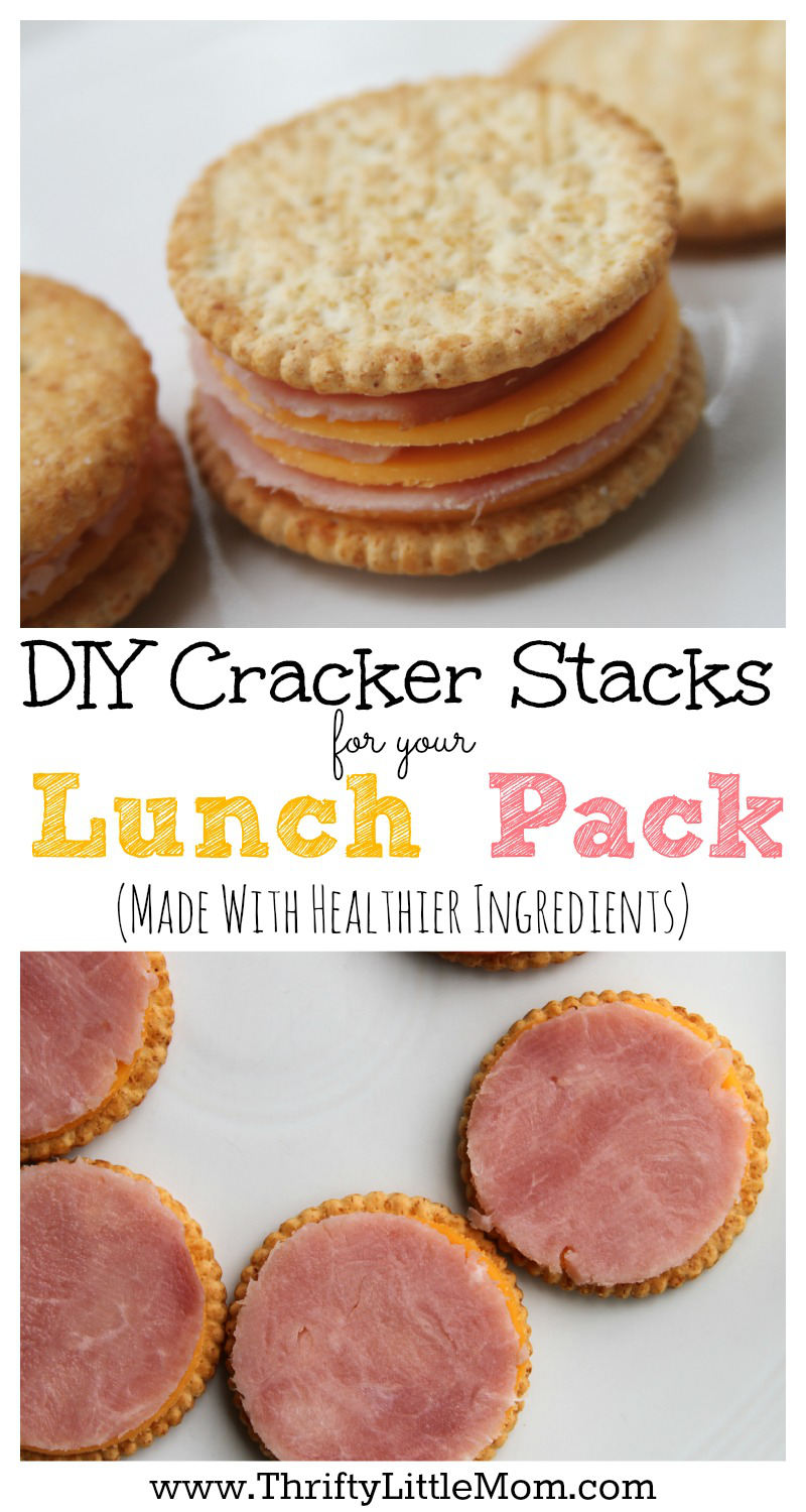 Cracker Stacks For Your Lunch Pack. Make these fun little lunch additions at home for a fraction of the cost of the ones in the packages. Made with more whole ingredients.