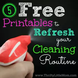5 Free Printables to Refresh your cleaning routine.