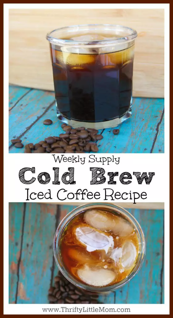 Weekly Supply Cold Brew Iced Coffee Recipe. Super simple recipe for making a whole weeks worth of perfect iced coffee
