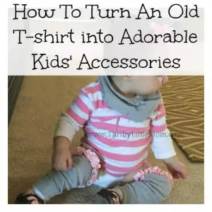 How to turn a old t-shirt into adorable kids' accessories