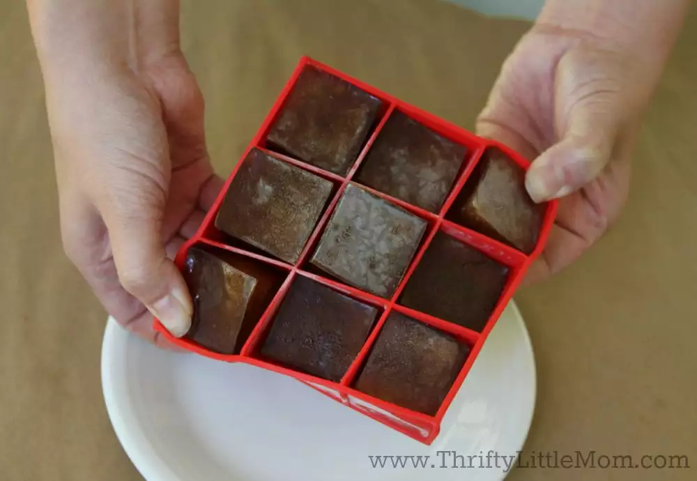 Popping Out Iced Coffee Cubes