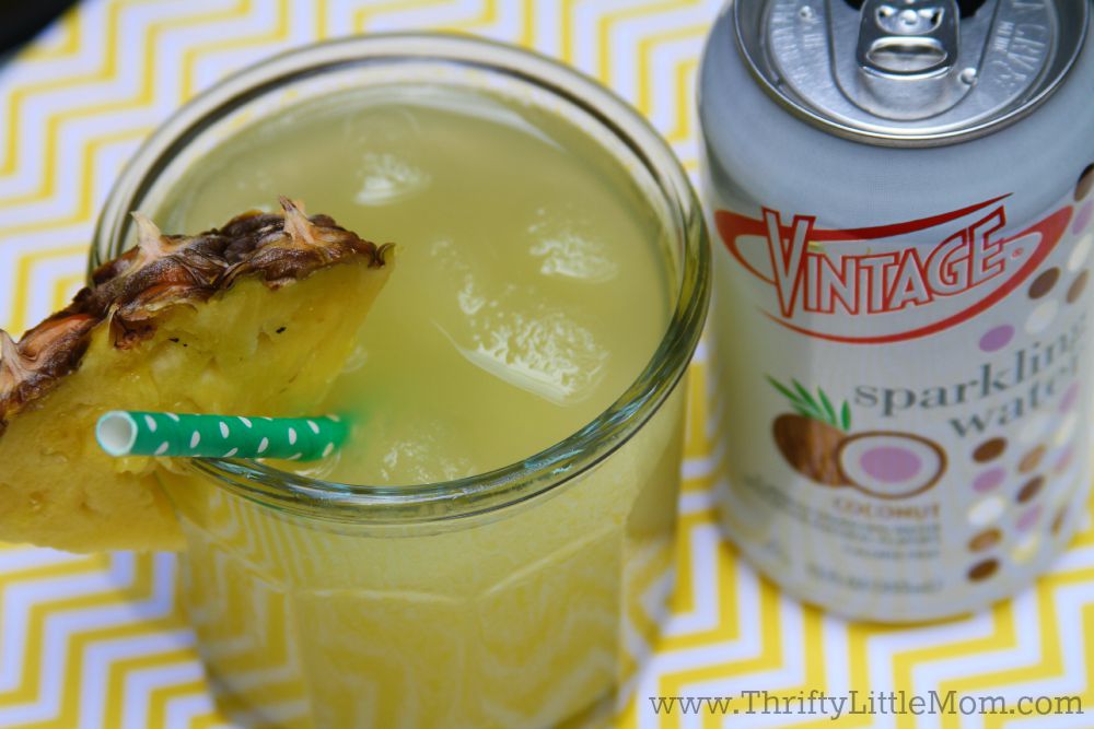 Vintage Sparkling Water Coconut Pineapple Drink