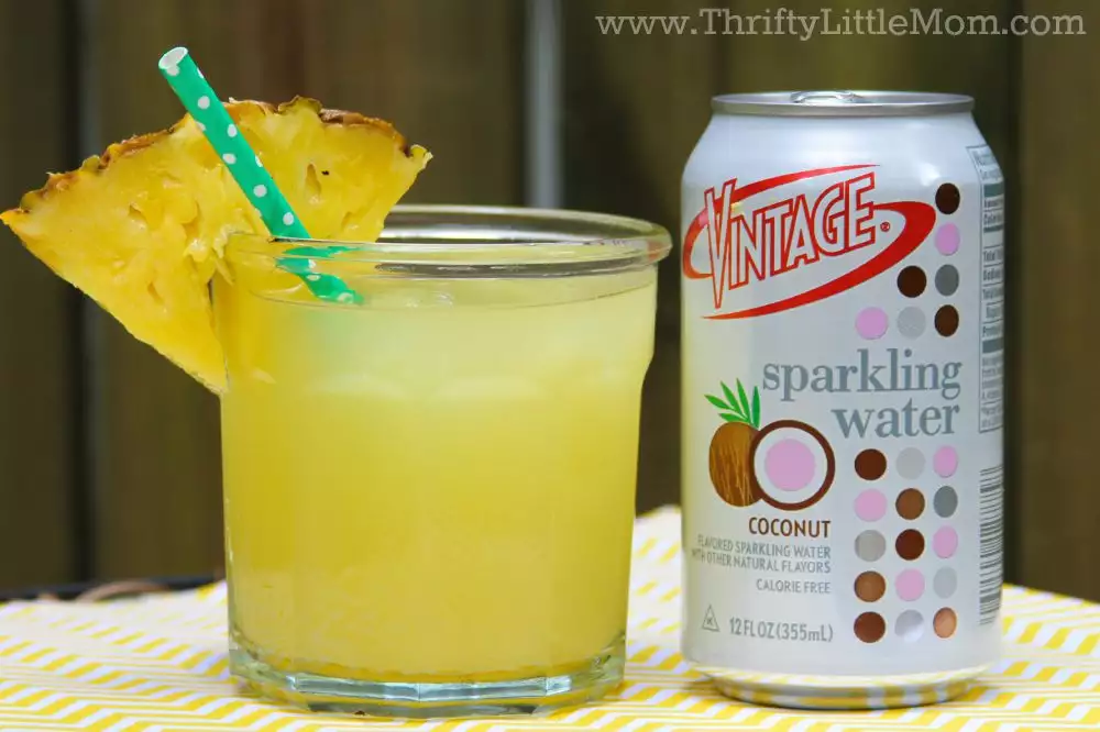 Vintage Sparkling Water Pineapple Drink Recipe