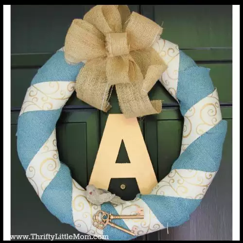 Personalized Monogram Letter Burlap Wreath Tutorial