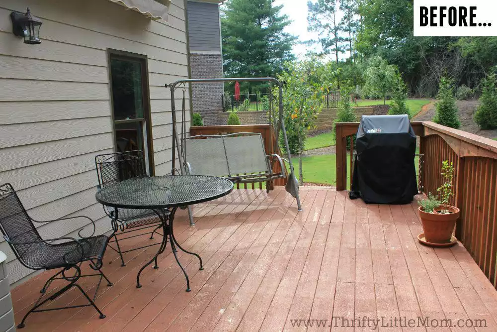 Before Thrifty Deck Makeover Grill