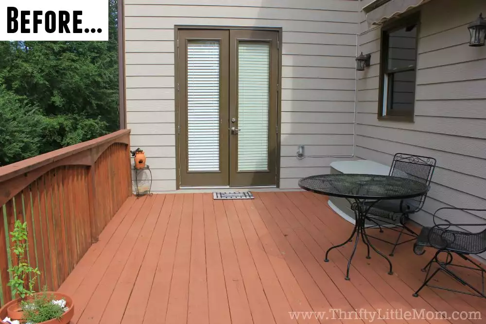 Before Thrifty Deck Makeover