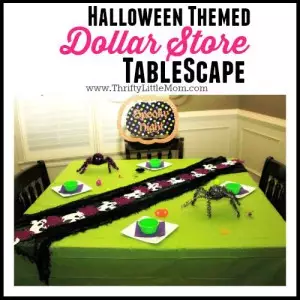 Halloween Themed $ Store Tablescape