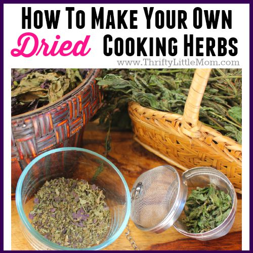 How To Make Your Own Dried Cooking Herbs » Thrifty Little Mom