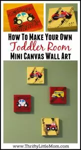 How To Make Your Own Toddler Room Mini Canvas Wall Art for just few bucks!