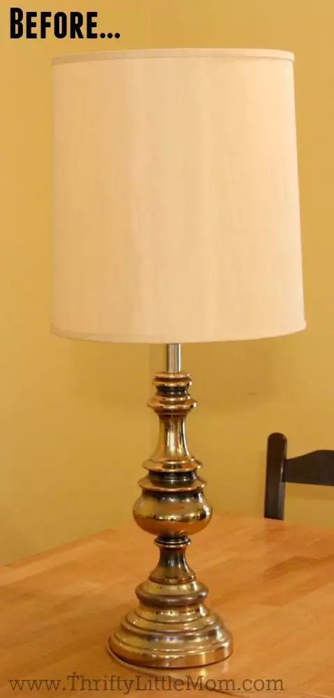 How To Spray Paint a Brass Lamp Before
