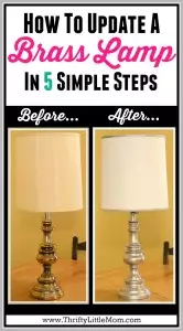 How to Update a Brass Lamp in 5 Simple Steps. I made this $5 Estate Sale lamp the perfect match for my new living room decor in just 5 steps.