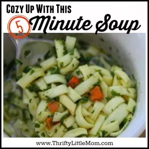Cozy Up With This 5 Minute Soup