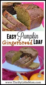 Easy Pumpkin Gingerbread Loaf