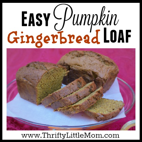 Easy Pumpkin Gingerbread Loaf