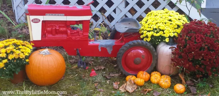 Tractor Pumpkin Fall Decor